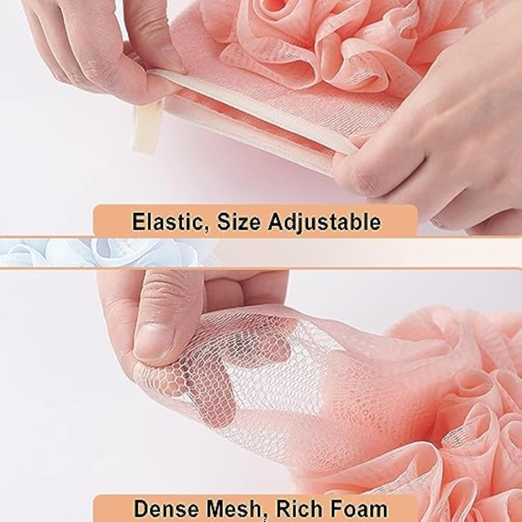 2 in 1 Exfoliating Glove with Loofah Sponge, Gift for Her